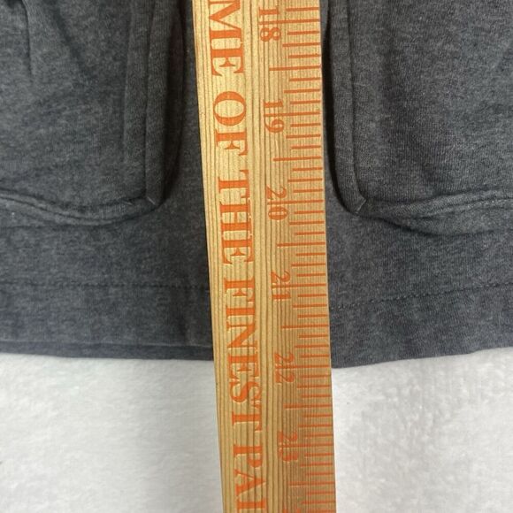 Vans Sweater Jacket Womens Small Gray Hooded Pockets Snap on Sweatshirt Casual - Picture 6 of 8